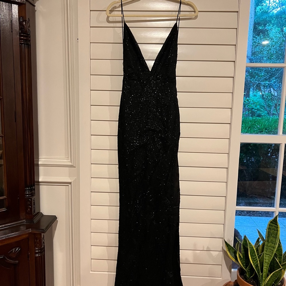 Full Length Black Menski Gown